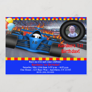 Invitations Faire Part Voiture Course Zazzle Fr