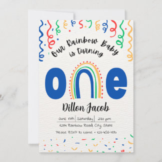 Invitation à l'anniversaire de Rainbow