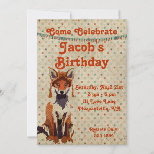 Invitations Faire Part Cartes Anniversaire Renard Zazzle Fr