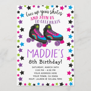 Invitation à l'anniversaire de Roller Skate