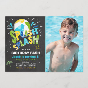Invitation à l'anniversaire de Splish Splash