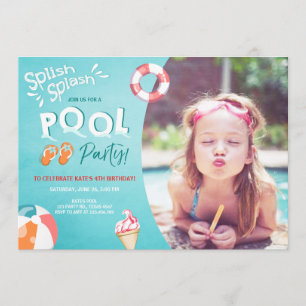 Invitation à l'anniversaire de Splish Splash