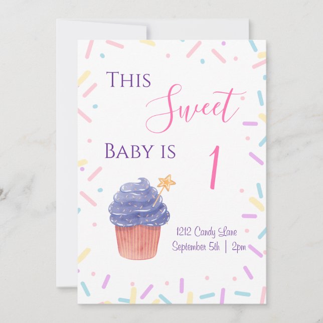 Invitation à l'anniversaire de Sprinkel (Devant)