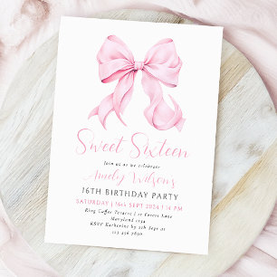 Invitation à l'anniversaire de Sweet sixteen de Bo