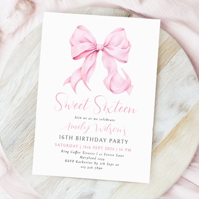 Invitation à l'anniversaire de Sweet sixteen de Bo (Créateur téléchargé)
