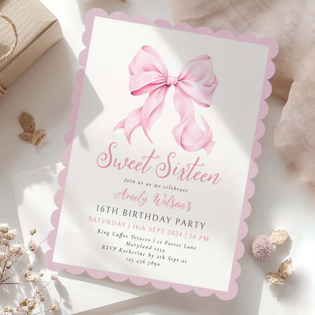 Invitation à l'anniversaire de Sweet sixteen de Bo (Créateur téléchargé)