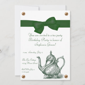 Invitation à l'anniversaire de Tea Party
