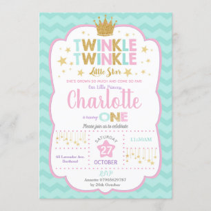 Invitation à l'anniversaire de Twinkle Little Star