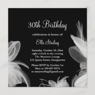 Invitation à l'anniversaire de White Feathers