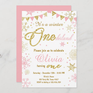 Invitation à l'anniversaire de Winter Onederland G