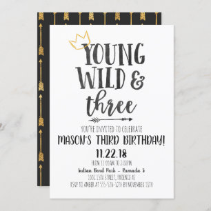 Invitation à l'anniversaire de Young Wild et de Th