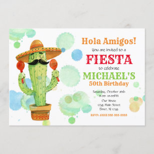 Invitations Faire Part Cartes Anniversaire Espagnol Zazzle Fr