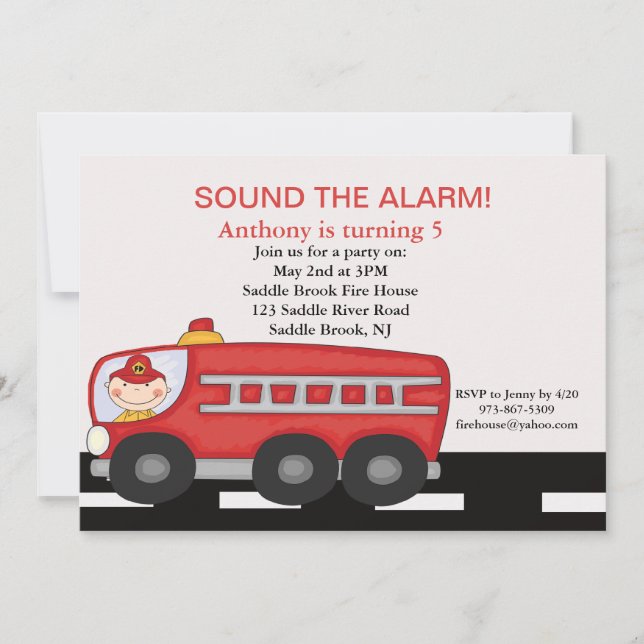 Invitation à l'anniversaire des Garçons de camions (Devant)