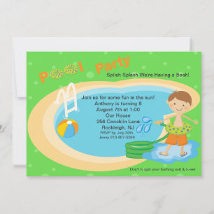 Invitation à l'anniversaire des garçons de la Cute