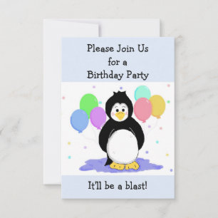 Invitation à l'anniversaire des pingouins et des b