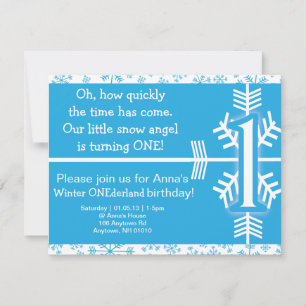 Invitation à l'anniversaire d'hiver ONE derland