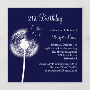 Invitation à l'anniversaire du 21e anniversaire de