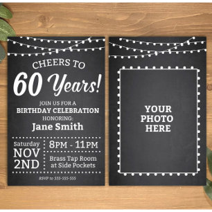 Invitation à l'anniversaire du 60e anniversaire -