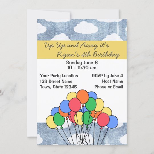 Invitation A L Anniversaire Du Ballon Zazzle Fr