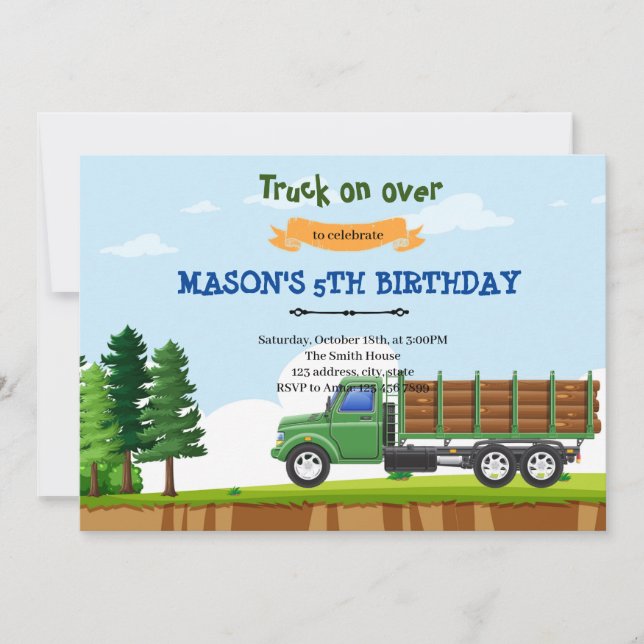 Invitation à l'anniversaire du camion (Devant)