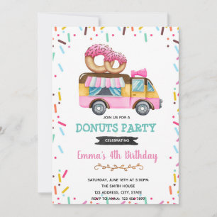 Invitation à l'anniversaire du camion Donut