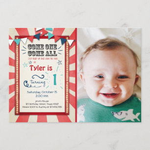 Invitation à l'anniversaire du carnaval de cirque