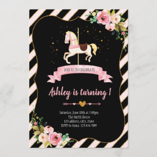 Invitation à l'anniversaire du carrousel