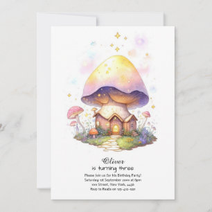 Invitation à l'anniversaire du champignon