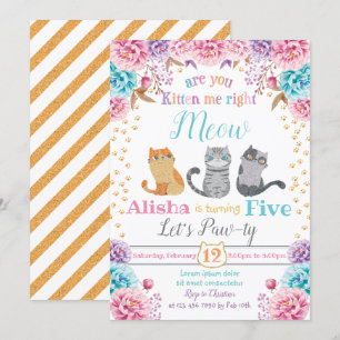 Invitation à l'anniversaire du chat