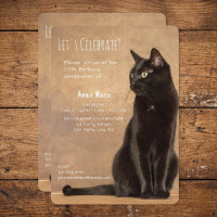 Invitation à l'anniversaire du chat noir