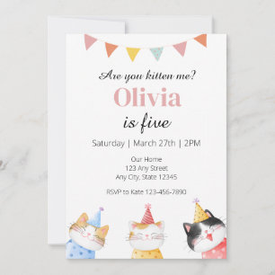 Invitation à l'anniversaire du chat, vous me chatt