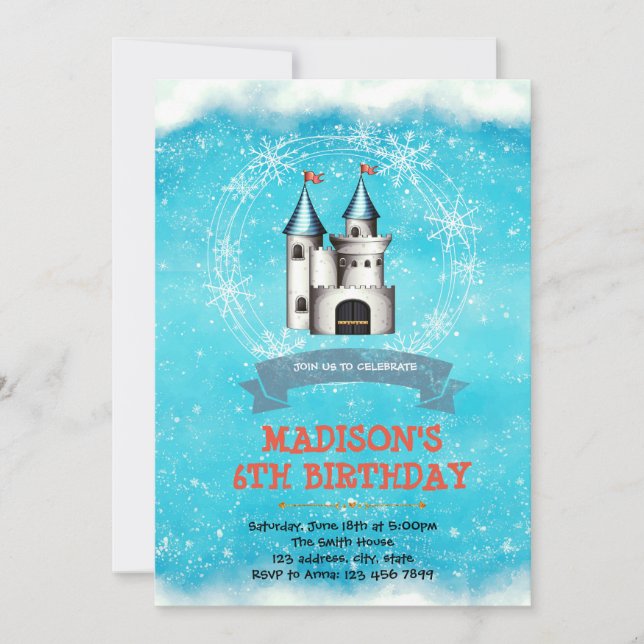 Invitation à l'anniversaire du château d'hiver (Devant)