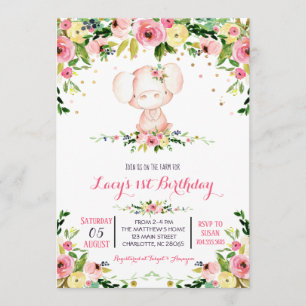 Invitation à l'anniversaire du cochon, invitation