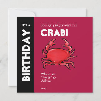 Invitation à l'anniversaire du Crabe rouge