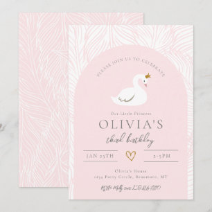 Invitation à l'anniversaire du cygne   Invitations