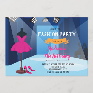 Invitation à l'anniversaire du défilé de mode