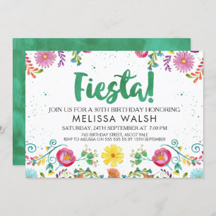 Invitation à l'anniversaire du Fiesta mexicain