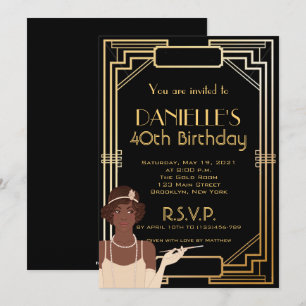 Invitation à l'anniversaire du Gatsby Art Déco