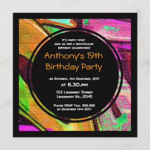 Invitation à l'anniversaire du graffiti