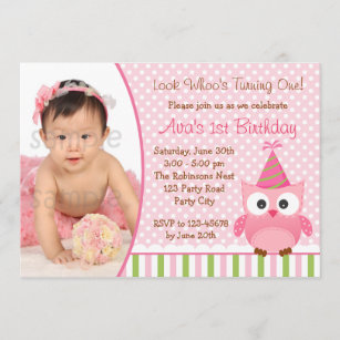Invitations Faire Part Cartes Anniversaire Hibou Zazzle Fr