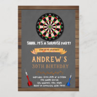 Invitation à l'anniversaire du jeu Dart