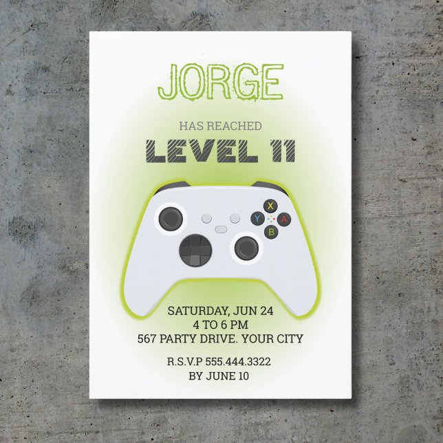 invitation à l'anniversaire du jeu vidéo (Créateur téléchargé)
