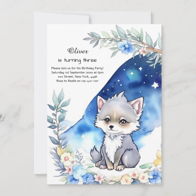 Invitation à l'anniversaire du loup (Devant)