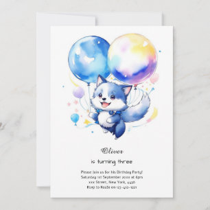 Invitation à l'anniversaire du loup