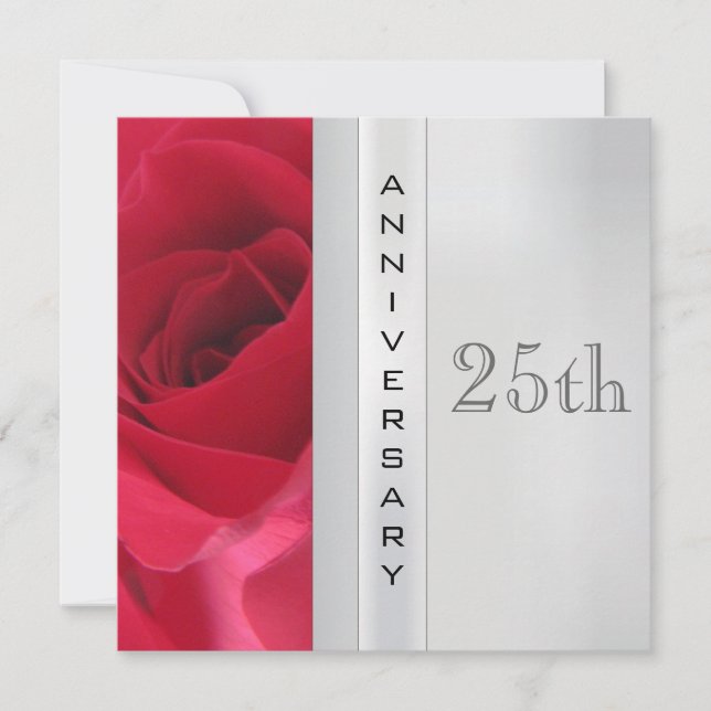 Invitation à l'anniversaire du Mariage d'argent (Devant)