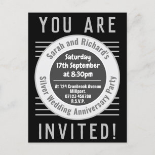 Invitation à l'anniversaire du Mariage d'argent Po