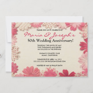 Invitation à l'anniversaire du Mariage des fleurs