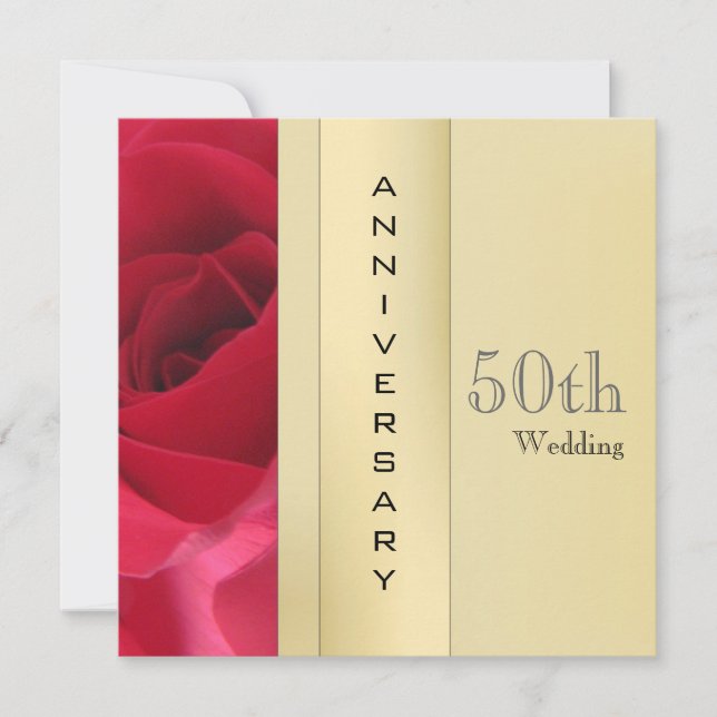 Invitation à l'anniversaire du Mariage d'or (Devant)