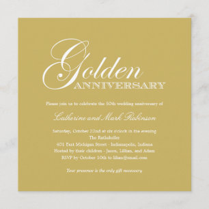 Invitation à l'anniversaire du Mariage d'or