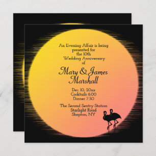 Invitation à l'anniversaire du Mariage tropical